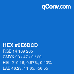 Color code: HEX #0E6DCD | qconv.com