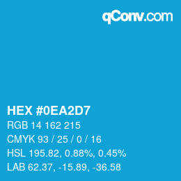 カラーコード: HEX #0EA2D7 | qconv.com