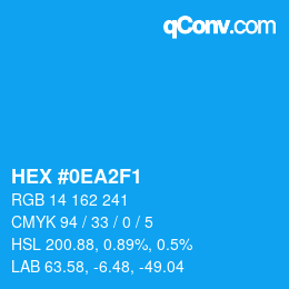 Color code: HEX #0EA2F1 | qconv.com