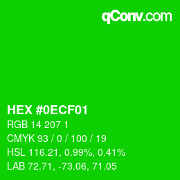 Color code: HEX #0ECF01 | qconv.com