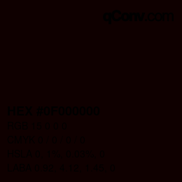 Color code: HEX #0F000000 | qconv.com