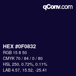 Color code: HEX #0F0832 | qconv.com