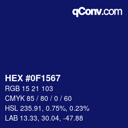 カラーコード: HEX #0F1567 | qconv.com