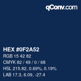 Color code: HEX #0F2A52 | qconv.com