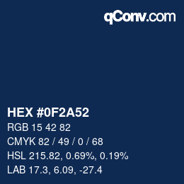 Color code: HEX #0F2A52 | qconv.com