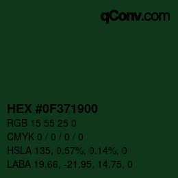 Código de color: HEX #0F371900 | qconv.com