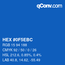 Color code: HEX #0F5EBC | qconv.com