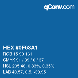 Color code: HEX #0F63A1 | qconv.com