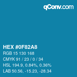 Color code: HEX #0F82A8 | qconv.com