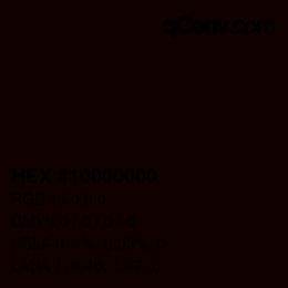 Color code: HEX #10000000 | qconv.com