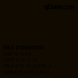 Color code: HEX #100A0000 | qconv.com