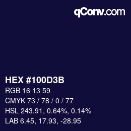Color code: HEX #100D3B | qconv.com