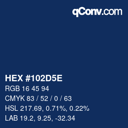 Color code: HEX #102D5E | qconv.com