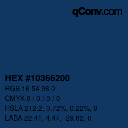 Color code: HEX #10366200 | qconv.com