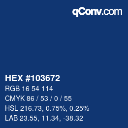 カラーコード: HEX #103672 | qconv.com