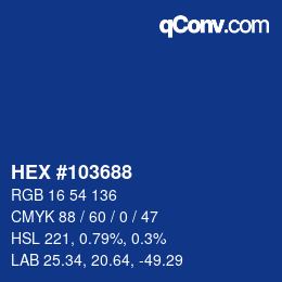 カラーコード: HEX #103688 | qconv.com