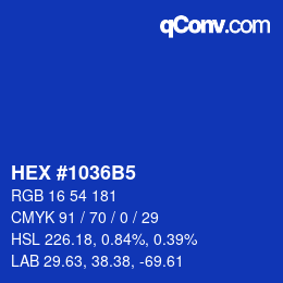 Color code: HEX #1036B5 | qconv.com