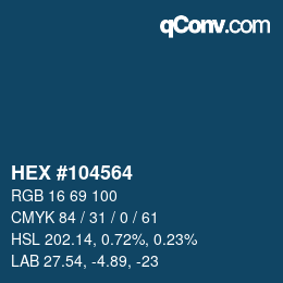 Color code: HEX #104564 | qconv.com