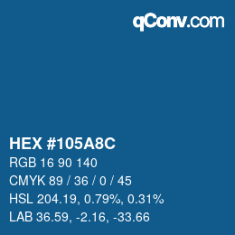 Color code: HEX #105A8C | qconv.com