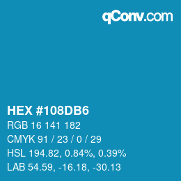 Color code: HEX #108DB6 | qconv.com