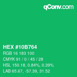 Color code: HEX #10B764 | qconv.com