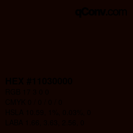 Color code: HEX #11030000 | qconv.com