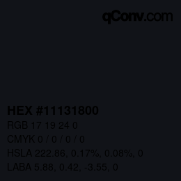 Color code: HEX #11131800 | qconv.com