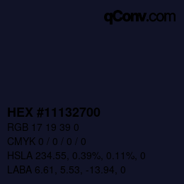 Color code: HEX #11132700 | qconv.com