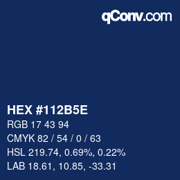 Código de color: HEX #112B5E | qconv.com