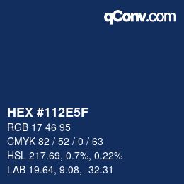 Color code: HEX #112E5F | qconv.com