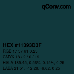 Código de color: HEX #11393D3F | qconv.com