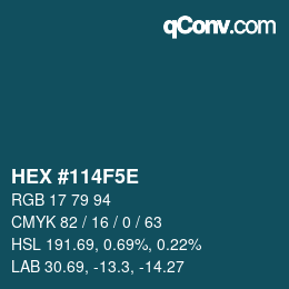 Color code: HEX #114F5E | qconv.com