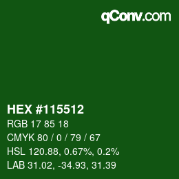 Color code: HEX #115512 | qconv.com