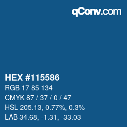 Color code: HEX #115586 | qconv.com