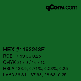 Código de color: HEX #1163243F | qconv.com