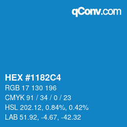 Color code: HEX #1182C4 | qconv.com