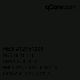 Color code: HEX #12151200 | qconv.com