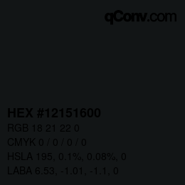 Color code: HEX #12151600 | qconv.com