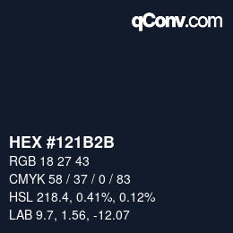 カラーコード: HEX #121B2B | qconv.com