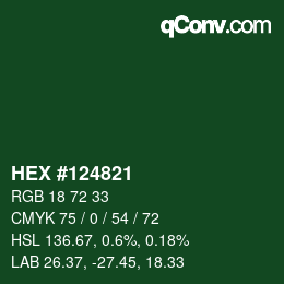 Color code: HEX #124821 | qconv.com