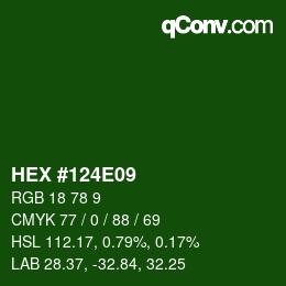 Color code: HEX #124E09 | qconv.com
