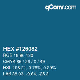 Color code: HEX #126082 | qconv.com