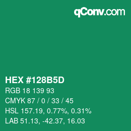 Color code: HEX #128B5D | qconv.com