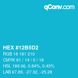 Color code: HEX #12B5D2 | qconv.com