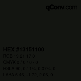 Código de color: HEX #13151100 | qconv.com