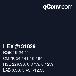 カラーコード: HEX #131829 | qconv.com