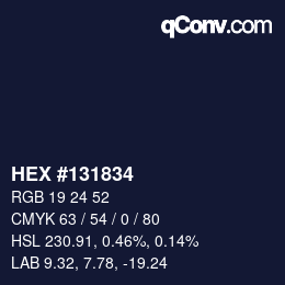 カラーコード: HEX #131834 | qconv.com