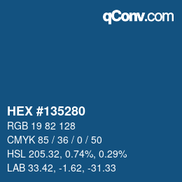 カラーコード: HEX #135280 | qconv.com