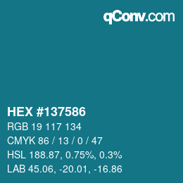 Color code: HEX #137586 | qconv.com