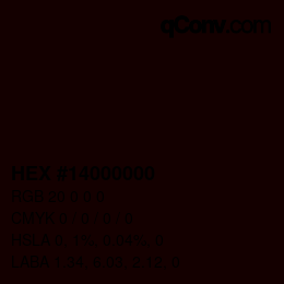 颜色代码: HEX #14000000 | qconv.com